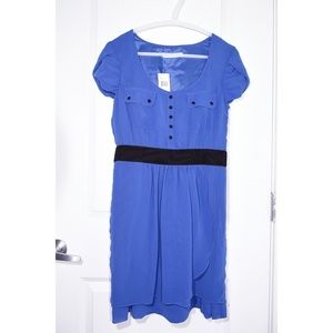 NWT Kensie Blue Gossip Story Tulip-Hem Dress